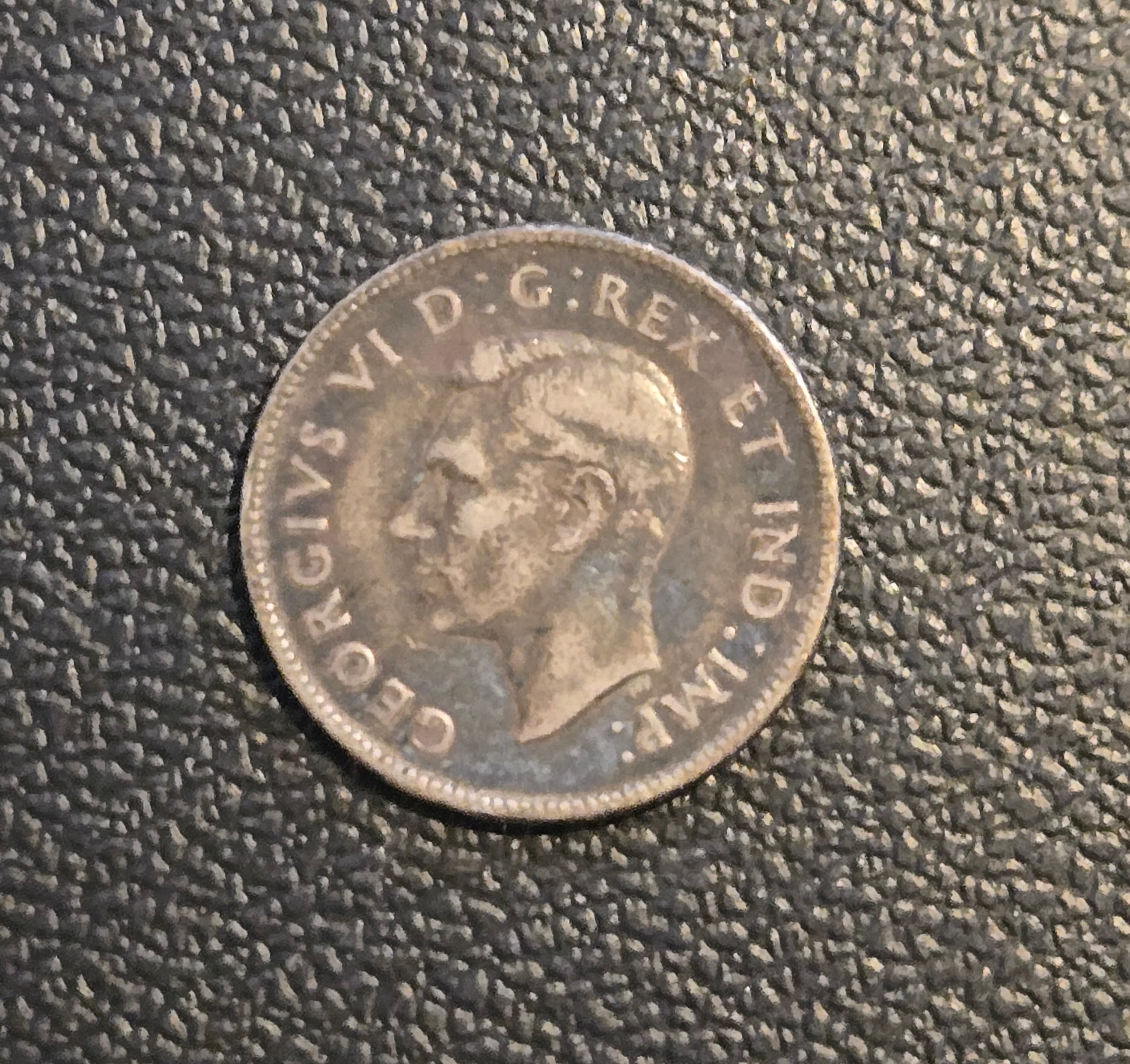 1945 Canada 25 Cents George VI Caribou Quarter - Thumbnail 2