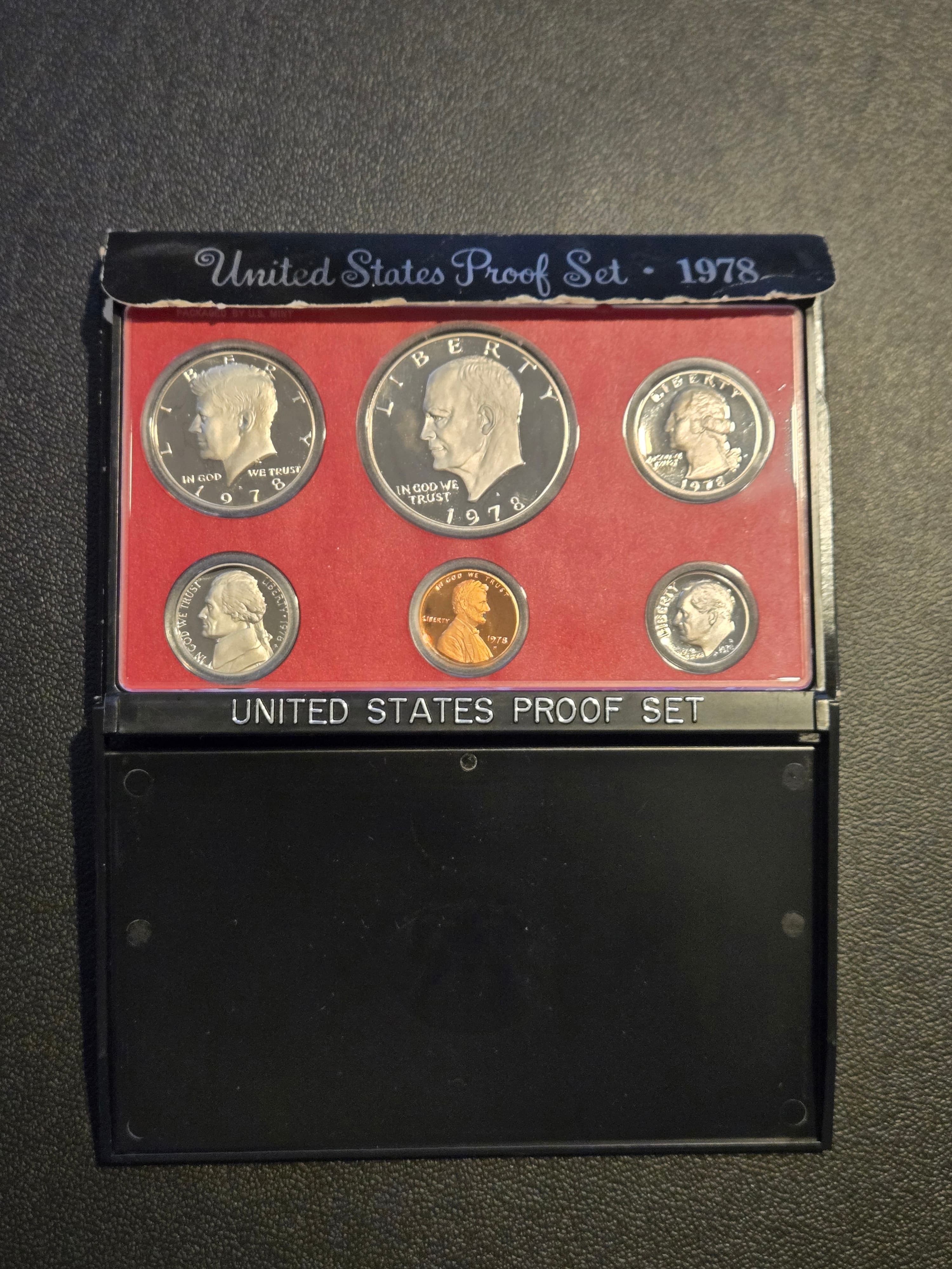 1978-S US Proof Set Original Packaging Ike Dollar Kennedy Half 6 Coins OGP - Image 1