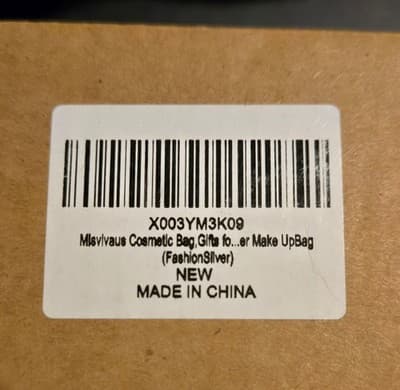 Misvivaus Cosmetic Bag Women's Silver Makeup Pouch Travel Organizer Gift Wrapped - Thumbnail 2