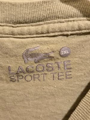 Lacoste Sport Tee Mens 2XL Crocodile Logo Short Sleeve Casual Gray Shirt - Thumbnail 2