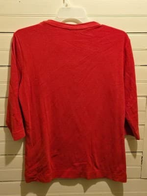 Nike Team Henley Shirt - Mens XL Red 3/4 Sleeve - Thermal Embroidered - Nebraska - Thumbnail 3