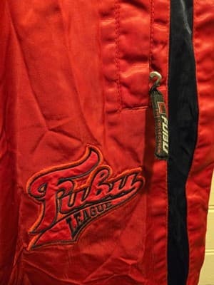 FUBU Track Pants Mens XXL Red Side Stripe 05 Fubu League Zip Pocket Joggers - Thumbnail 3