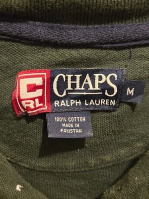 Chaps Ralph Lauren Polo Shirt Mens M Green Crest Embroidered Cotton Short Sleeve - Thumbnail 2
