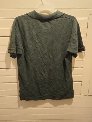 Chaps Ralph Lauren Polo Shirt Mens M Green Crest Embroidered Cotton Short Sleeve - Thumbnail 4