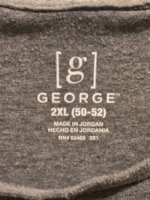 George T-Shirt Mens 2XL Gray Short Sleeve Crew Neck Basic Cotton Tee Everyday - Thumbnail 2
