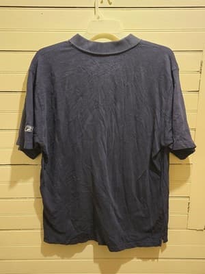 Reebok NFL Polo Shirt Mens L Denver Broncos Embroidered Logo Navy Cotton - Thumbnail 3