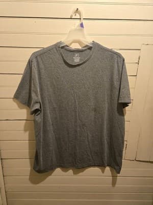 George T-Shirt Mens 2XL Gray Short Sleeve Crew Neck Basic Cotton Tee Everyday - Thumbnail 3
