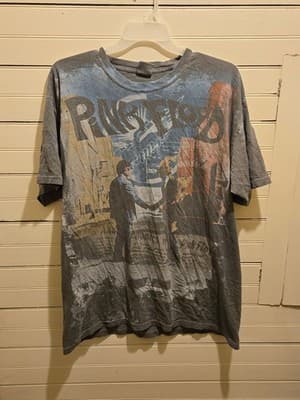 Comfort Colors Pink Floyd Shirt Mens XL Gray Distressed Bleach Graphic Tee - Image 1