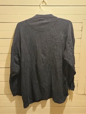 Honor Society Long Sleeve Shirt Mens XL Nebraska Huskers Navy Mock Neck Logo - Thumbnail 3