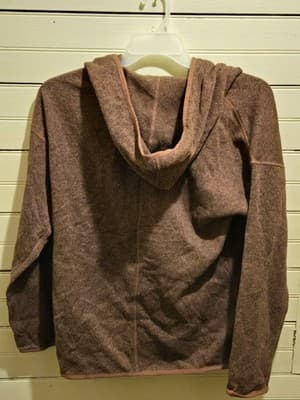 The North Face Jacket Womens S Hooded Fleece Open Front Pockets Brown Cozy - Thumbnail 3