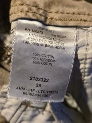 Lee Cargo Shorts Mens 38 Khaki Beige 100% Cotton Multi Pocket Relaxed Fit - Thumbnail 2