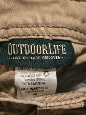 OutdoorLife Shorts Mens 40 Khaki Cargo Cotton Pocket Casual Utility Relaxed Fit - Thumbnail 2