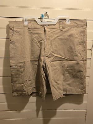 Copper & Oak Shorts Mens 40 Khaki Cargo Pockets Cotton Stretch Utility Casual - Image 1