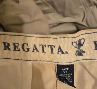 Regatta Shorts Mens 38 Khaki Cotton Pleated Front Casual Chino Bermuda Classic - Thumbnail 2