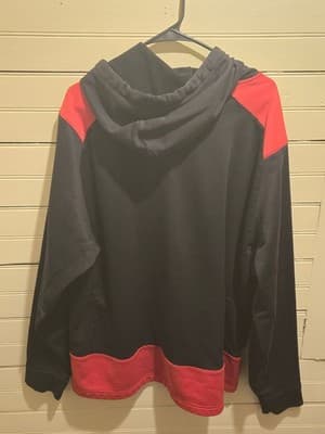Under Armour Hoodie Mens XXL Black Red Fleece Lined Pullover Hooded Sweatshirt - Thumbnail 4