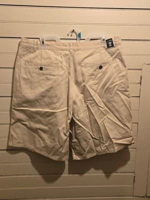 Regatta Shorts Mens 38 Khaki Cotton Pleated Front Casual Chino Bermuda Classic - Thumbnail 3