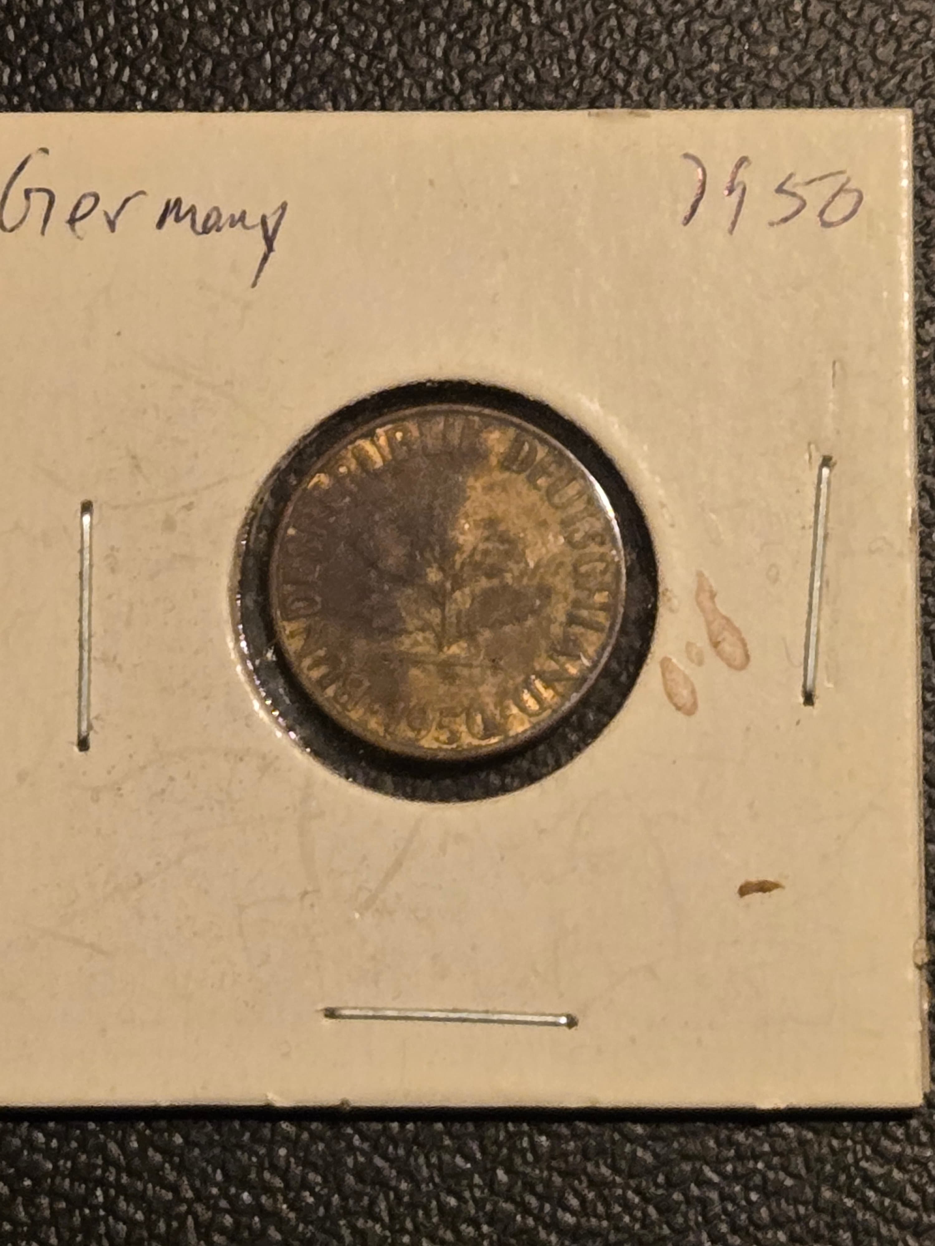 1950 Germany 5 Pfennig Coin - Collectible Copper-Nickel Currency - Thumbnail 2