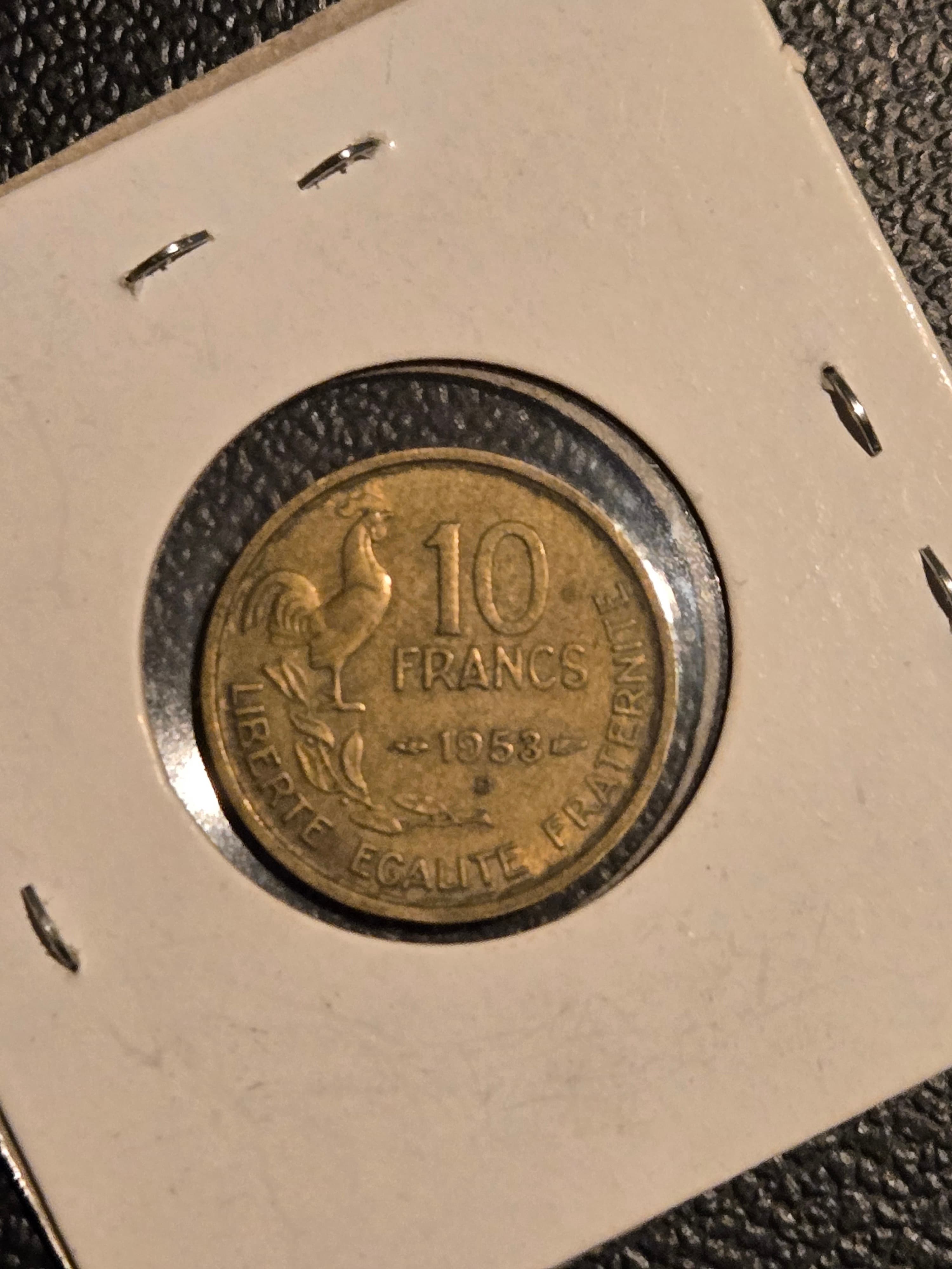 1953 France 10 Francs Copper-Nickel Coin - Very Good Condition - Collectible - Image 1