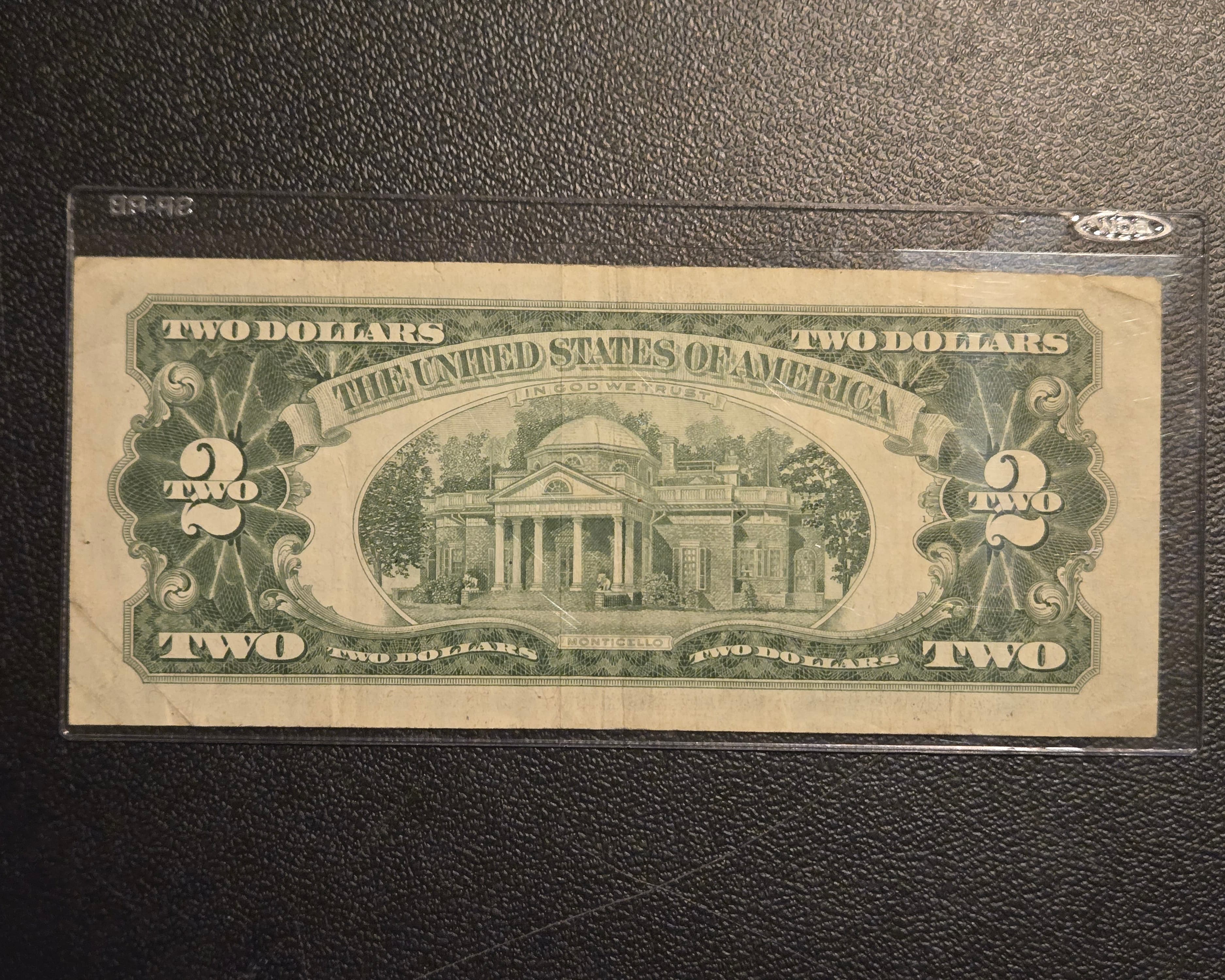 1963 $2 Two Dollar Bill US Currency - Thomas Jefferson - Thumbnail 2