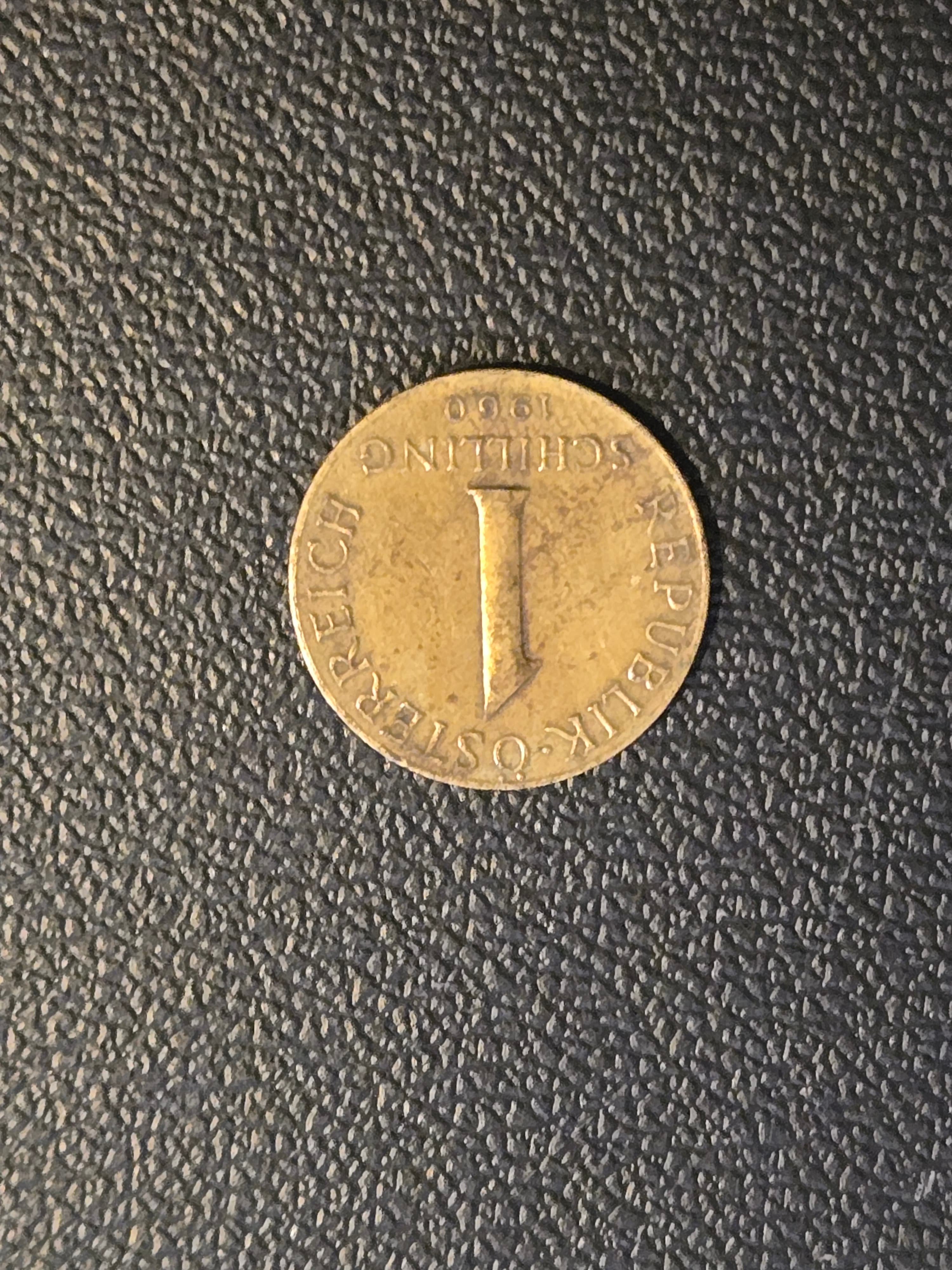 1960 Austria 1 Schilling Brass Coin - Very Fine Condition, Collectible - Thumbnail 2