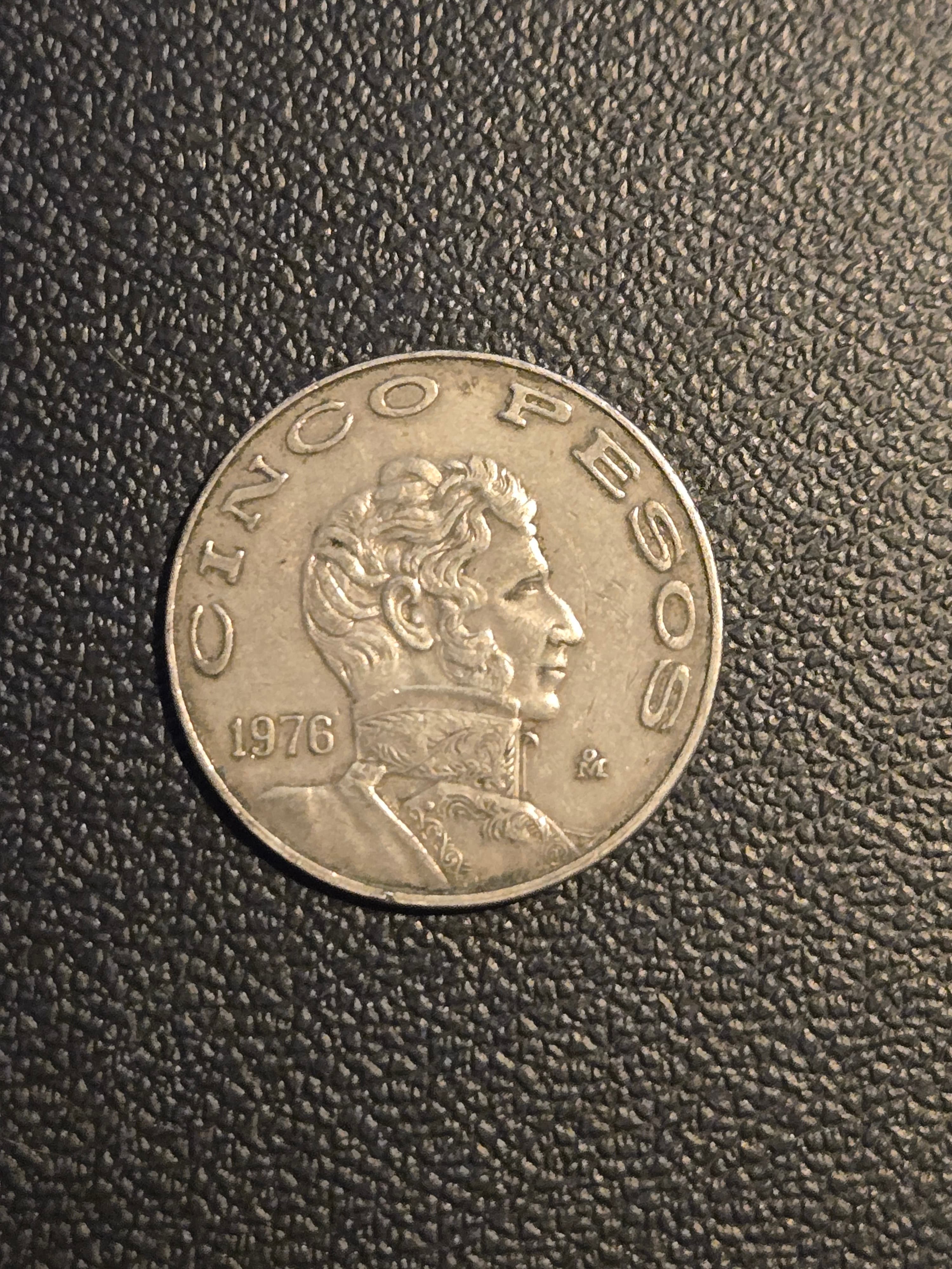Mexico 1976 5 Pesos Coin - Francisco I. Madero - Image 1