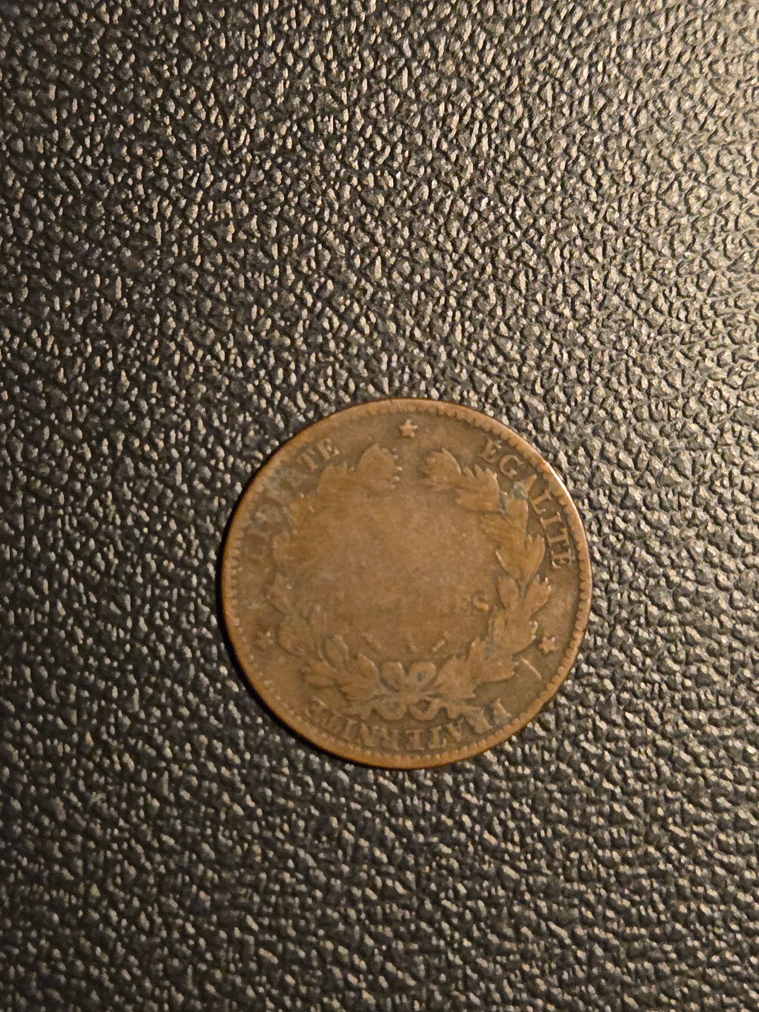 1884 France 5 Centimes Copper Coin - Very Good Condition, Rare Collectible - Thumbnail 2