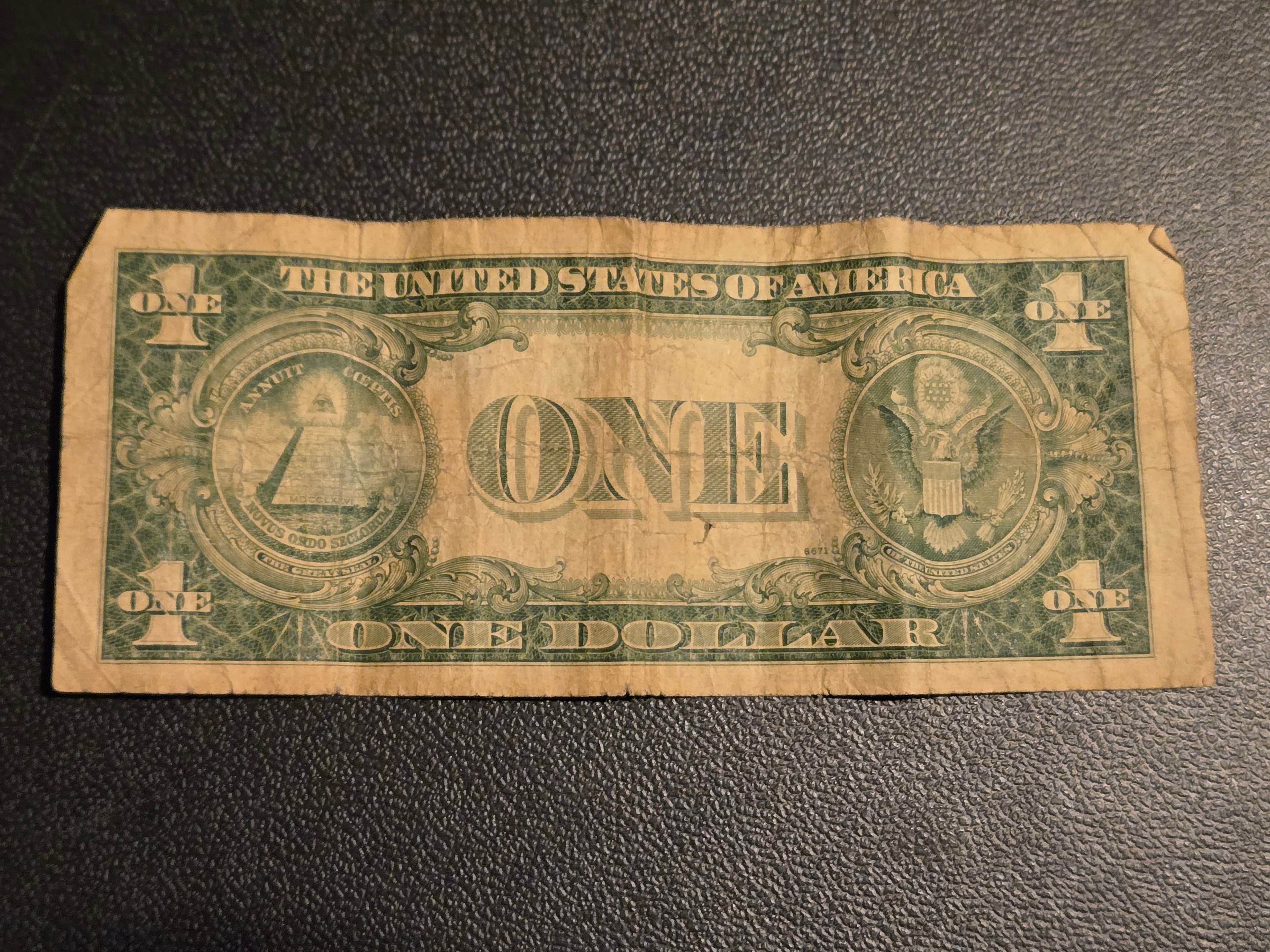 1935 G US Silver Certificate One Dollar Bill - Great Condition - Thumbnail 2