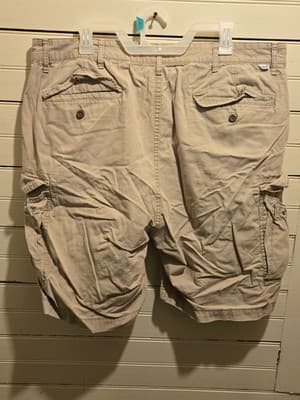 Levi Strauss & Co Cargo Shorts Mens 40 Khaki Multi Pocket Cotton Relaxed Fit - Thumbnail 2