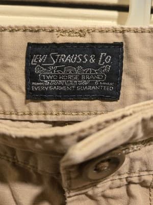 Levi Strauss & Co Cargo Shorts Mens 40 Khaki Multi Pocket Cotton Relaxed Fit - Thumbnail 4