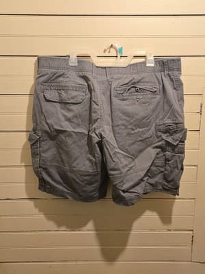 George Cargo Shorts Mens 42 Gray Multi Pocket - Stretch Relaxed Fit Casual - Thumbnail 3