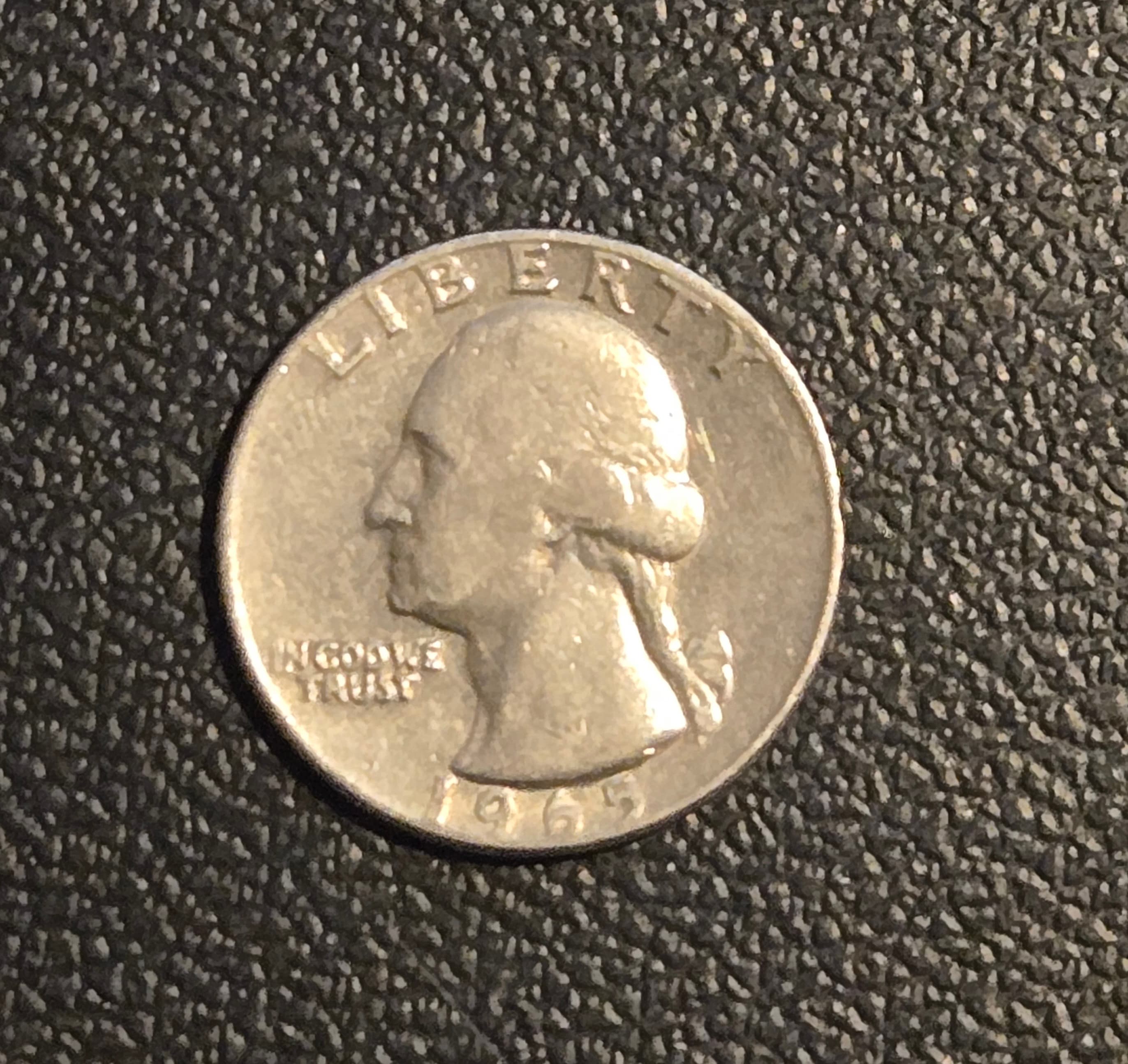 1965 USA Quarter Dollar Clad Coin No Mint Mark - Very Good - Collectible US Coin - Image 1