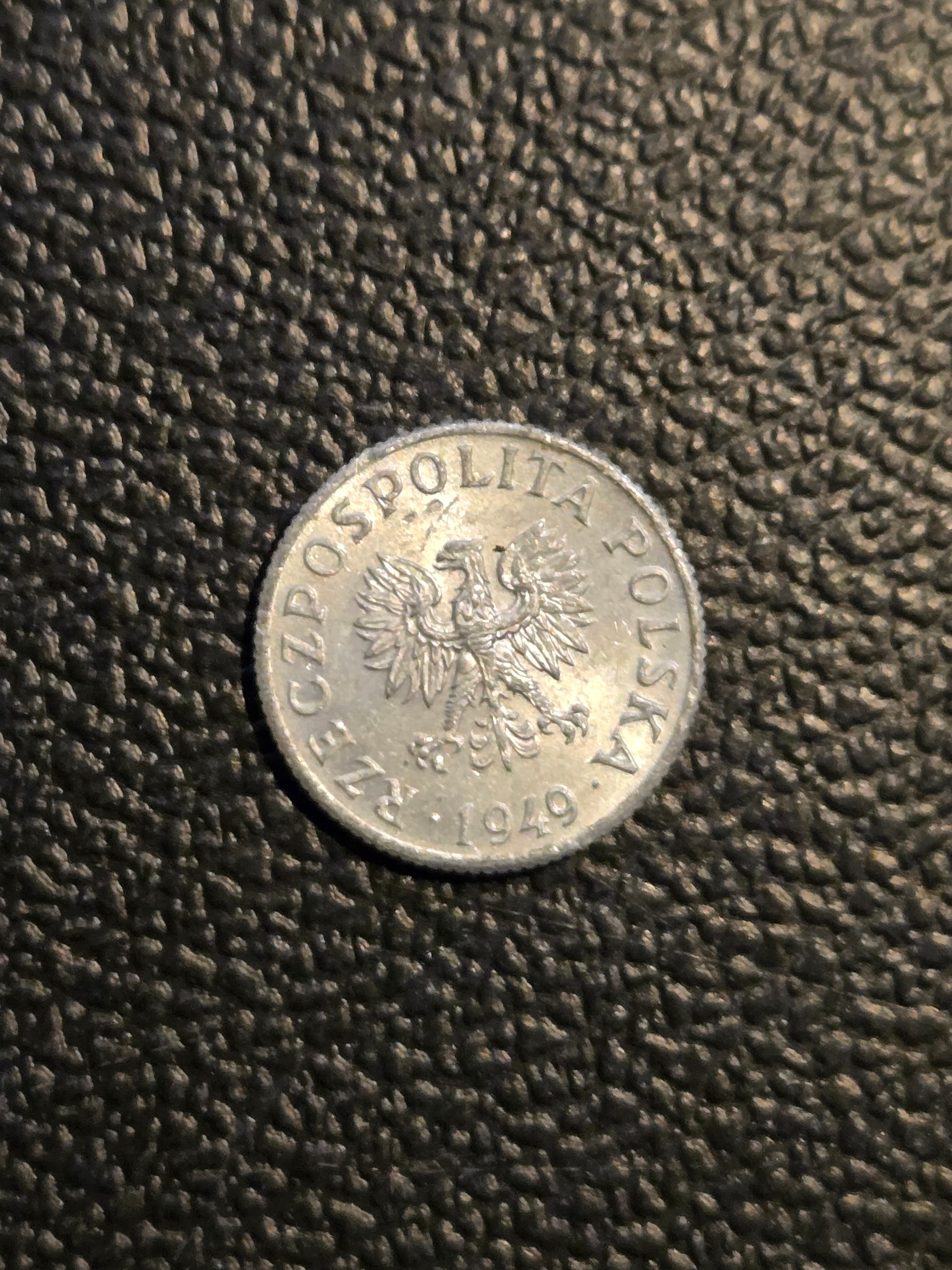 1949 Poland 1 Grosz Coin - Rare Vintage Currency - Thumbnail 2