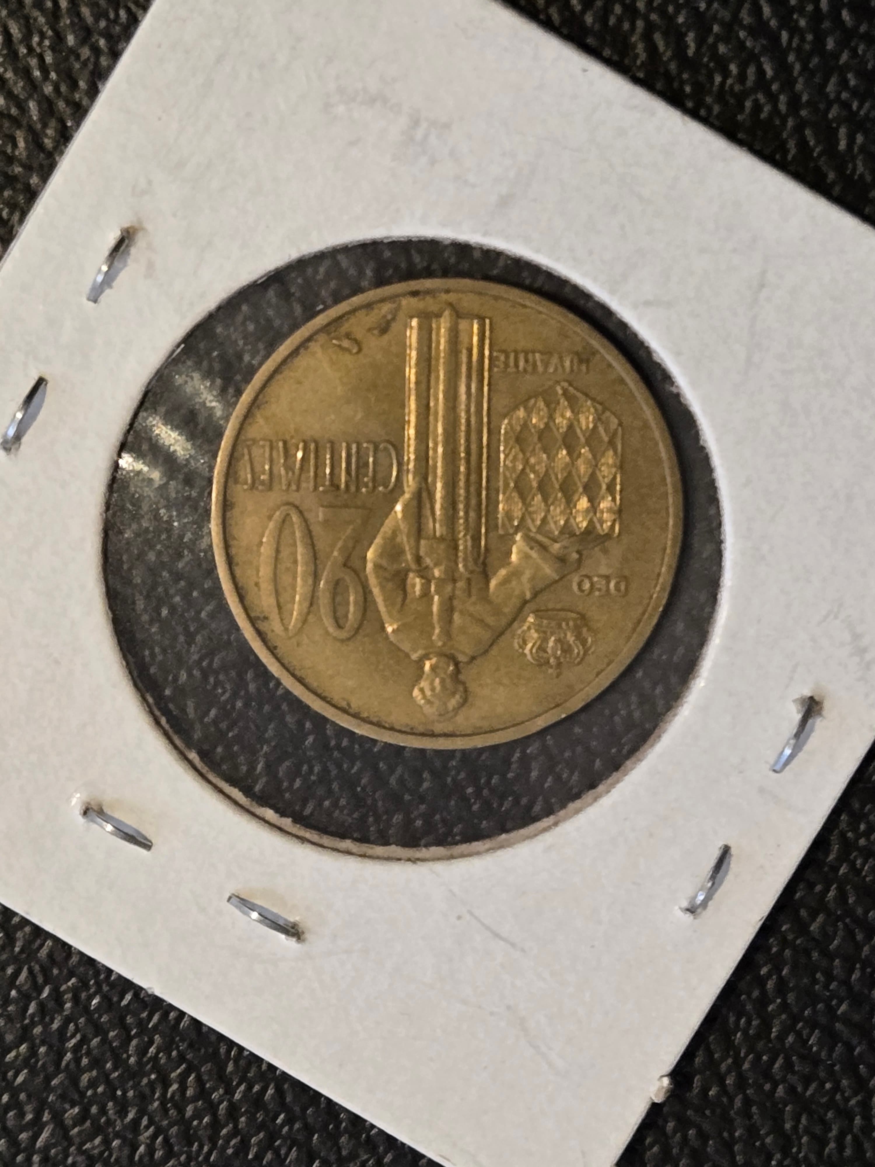 1962 Monaco 20 Centimes Coin - Nickel-Brass, Very Fine, Collectible - Thumbnail 2