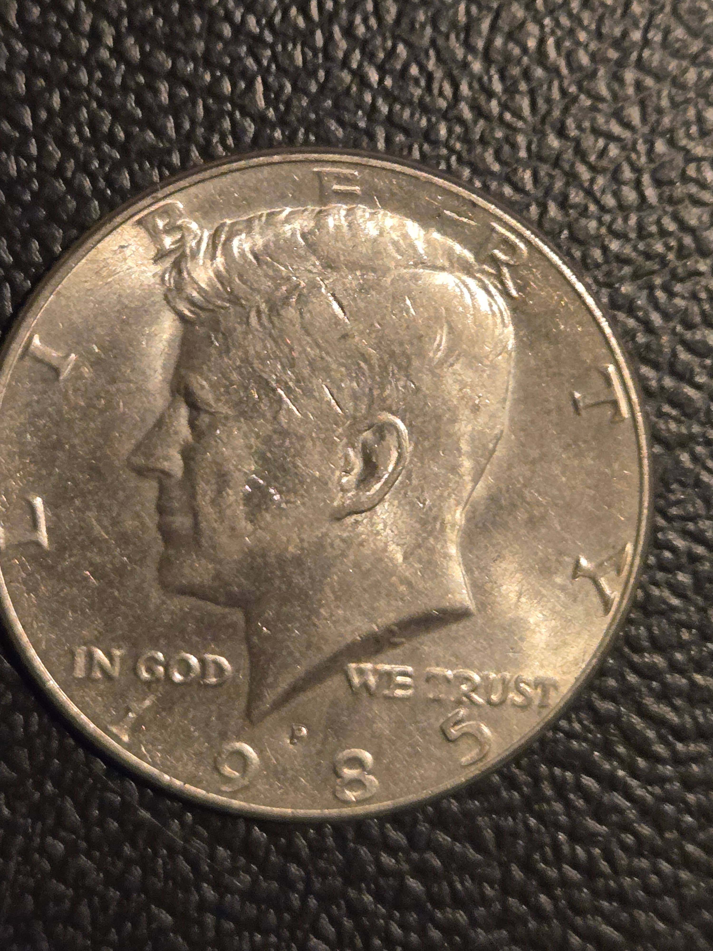 1985 USA 50 Cent Coin - 91.67% Nickel, Very Fine Condition, Collectible - Image 1