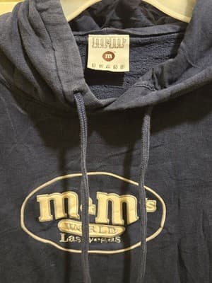 M&M's Brand Hoodie Mens L Navy M&Ms World Las Vegas Algodon Pullover - Thumbnail 2