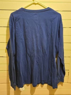 Majestic T-Shirt Mens 2XL Buffalo Bills Long Sleeve Navy Team Logo Crewneck - Thumbnail 3