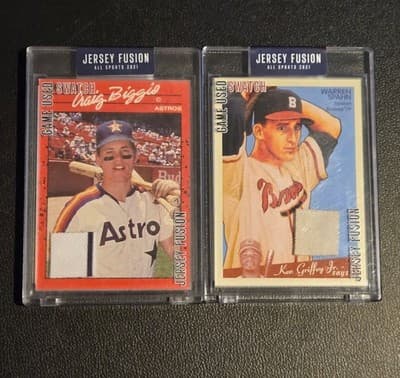 Sportscards Jersey Fusion All Sports 2021 Game Used Swatch Baseball Card Lot 2 - Image 1