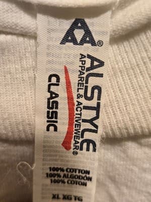 Alstyle T-Shirt Mens XL Cowboy Surfer Grill Graphic White Short Sleeve Casual - Thumbnail 3