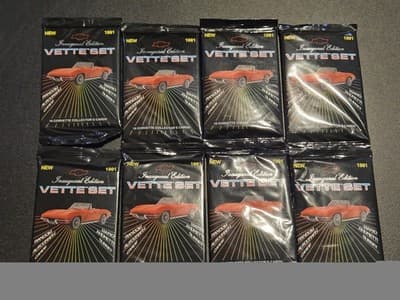Chevrolet Corvette Vette Set 1991 Inaugural Edition Trading Card Packs 8 Sealed - Image 1