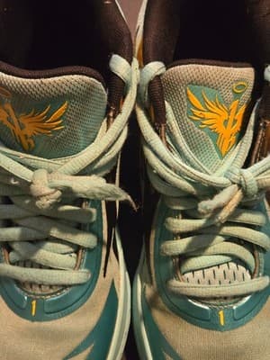 Puma Basketball Shoes Men's 7 Aqua Teal Yellow Athletic Lightweight Sneakers - Thumbnail 5