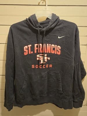 Nike Hoodie Mens XL St Francis Soccer College Black Pullover Hooded Sweatshirt - Image 1