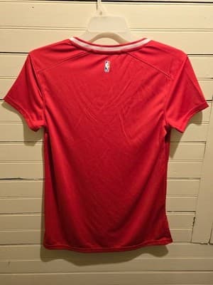 Fanatics NBA Jersey Womens M Red V Neck Short Sleeve Athletic Top Performance - Thumbnail 3