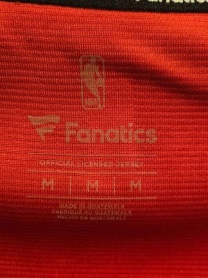 Fanatics NBA Jersey Womens M Red V Neck Short Sleeve Athletic Top Performance - Thumbnail 2