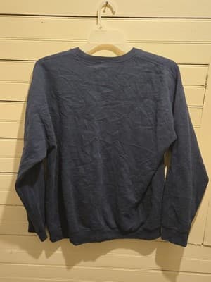 Gildan Sweatshirt Mens L Boston Crewneck Navy 50/50 Cotton Polyester Pullover - Thumbnail 3