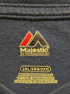 Majestic T-Shirt Mens 2XL Buffalo Bills Long Sleeve Navy Team Logo Crewneck - Thumbnail 4