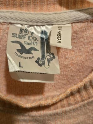 Surf Co Sweatshirt Unisex L Great Smoky Mountains Embroidered Pink Soft Crewneck - Thumbnail 2