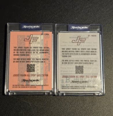 Sportscards Jersey Fusion All Sports 2021 Game Used Swatch Baseball Card Lot 2 - Thumbnail 2