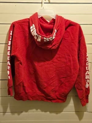 Lifeguard Hoodie Mens M Red Pullover Destin FL Graphic Fleece Kangaroo Pocket - Thumbnail 3