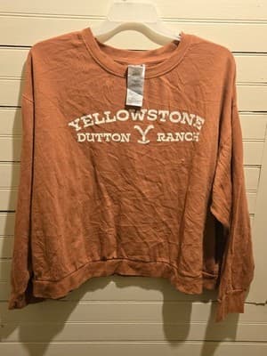 IMI Sweatshirt Unisex 3X Yellowstone Dutton Ranch Rust Orange Long Sleeve - Image 1