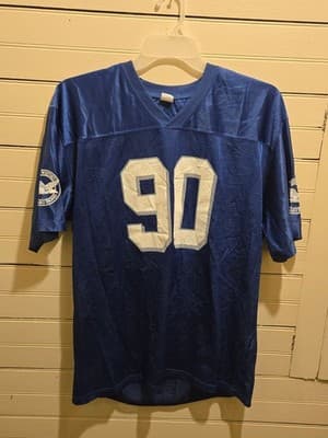 Sport-Tek Jersey Mens L Pratt & Whitney 90 Blue Mesh Short Sleeve Logo Authentic - Thumbnail 4